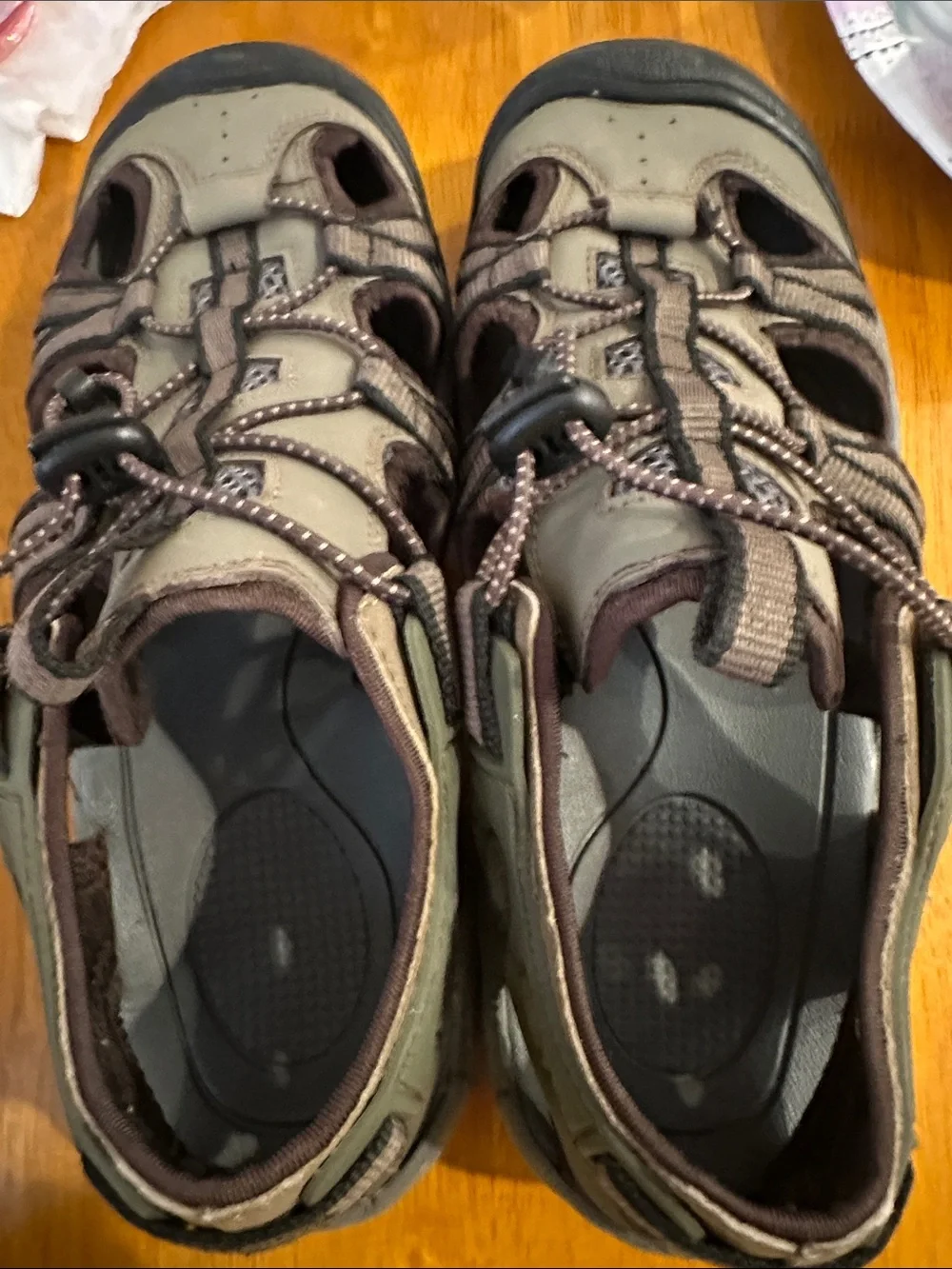 Bass Pro Shops Kids Olive and Brown Outdoor Sandals